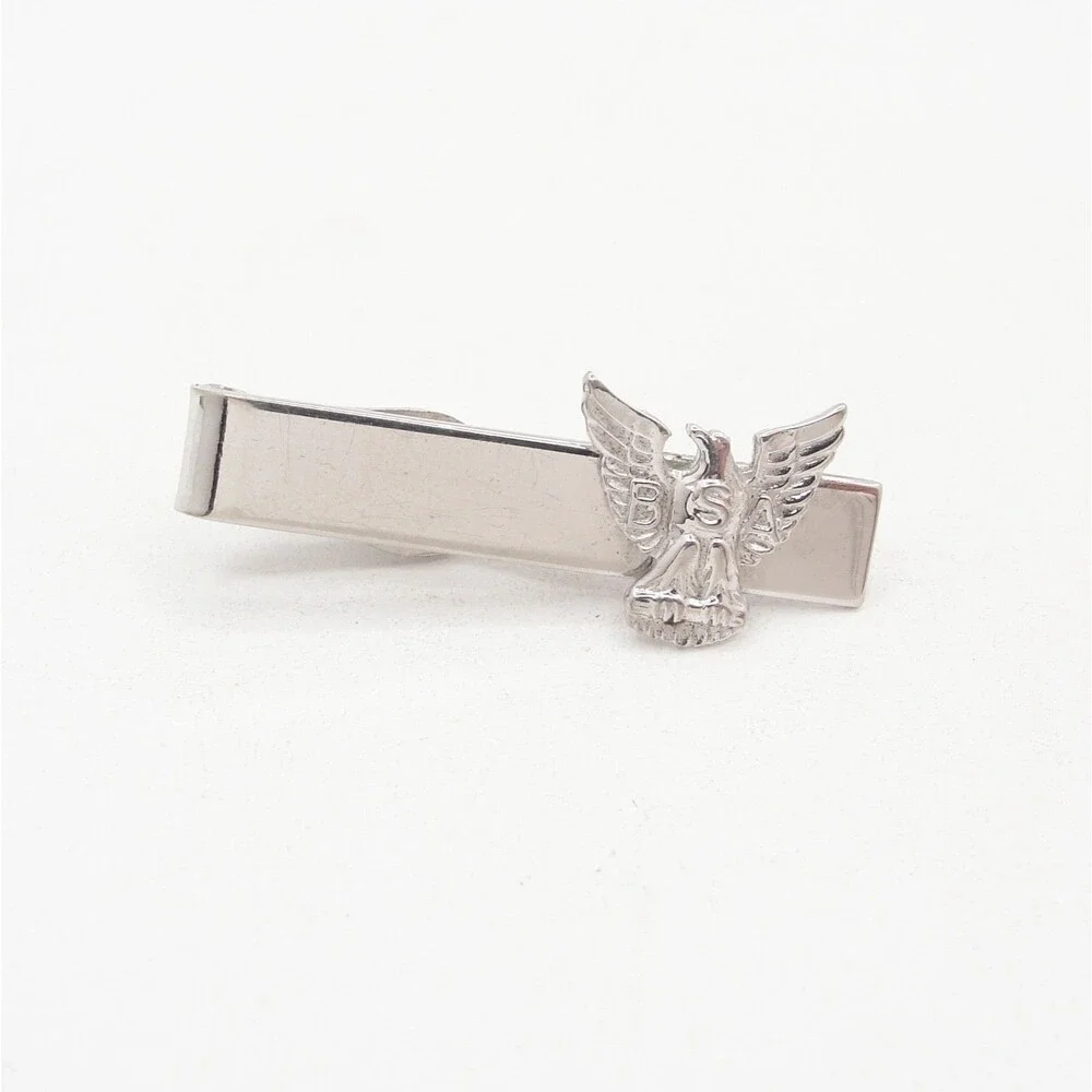 Vintage BSA Boy Scouts of America Eagle Tie Clip Bar Robbins Co Attleboro